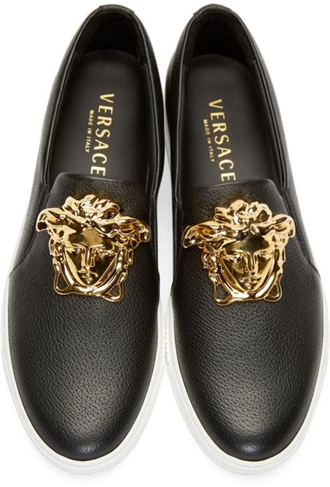 versace sneaker black replica|versace slip on sneakers.